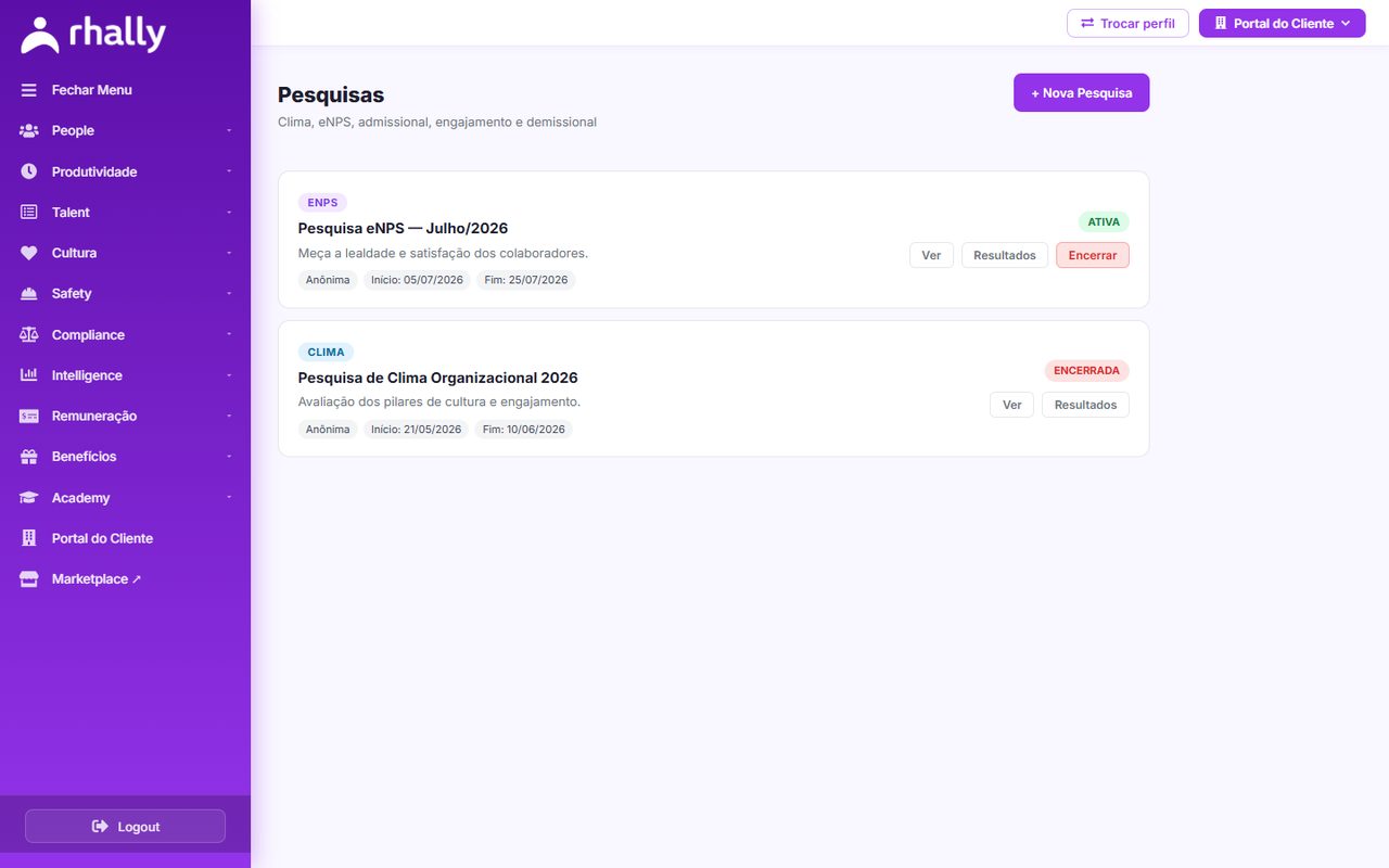 As pesquisas de clima e eNPS na prática.