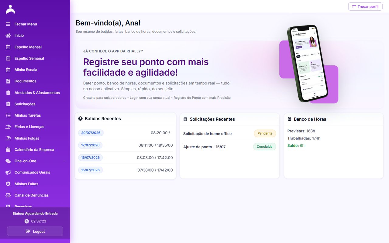 Portal do Colaborador da Rhally